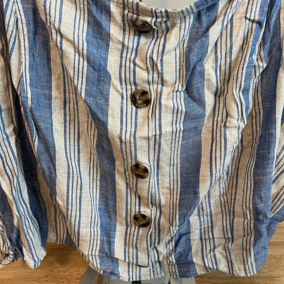 Torrid Women's Plus Size Linen Blend Button-Front Crop Tank - Size 5 - NWT - Picture 10 of 10